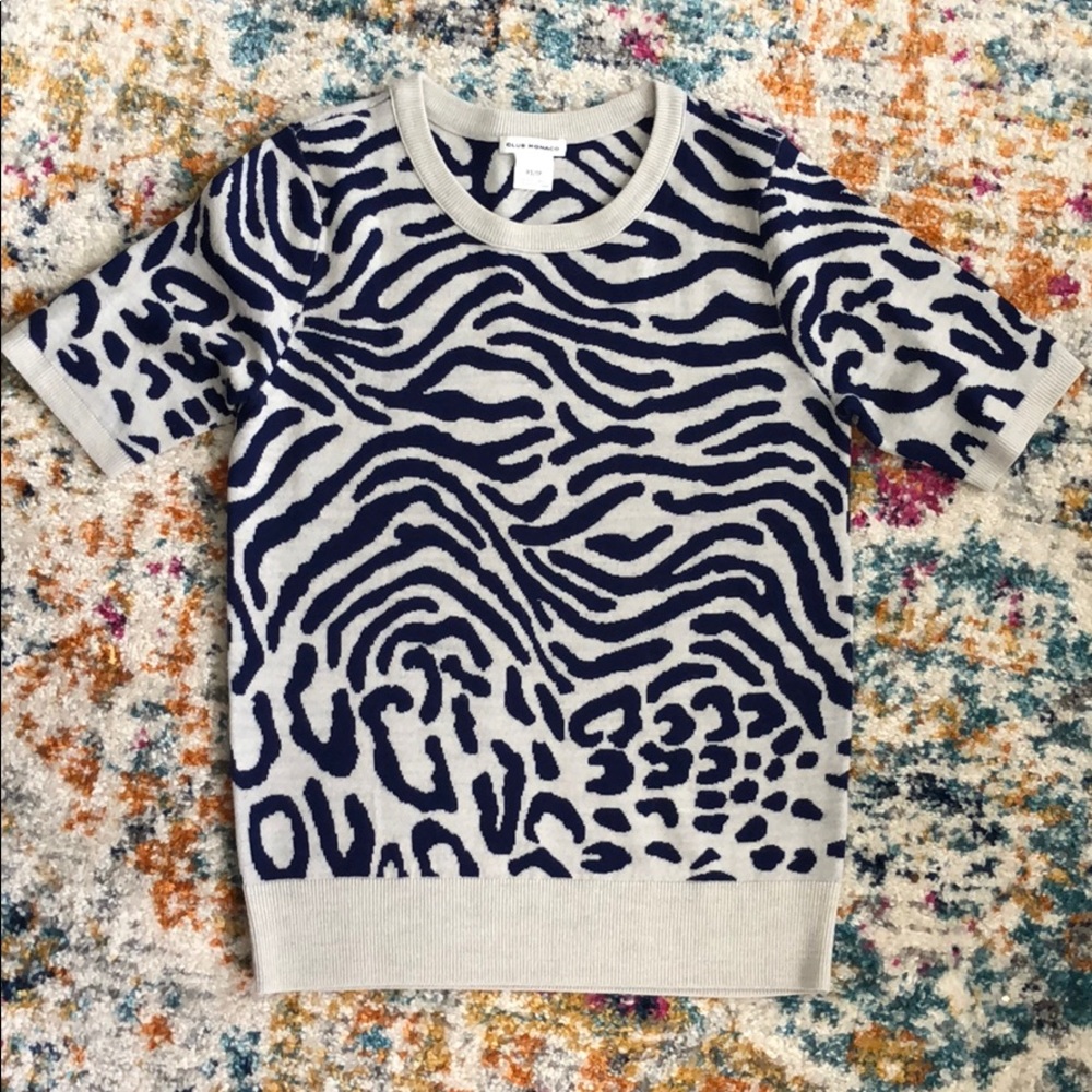 Club Monaco Animal Print sweater XS
